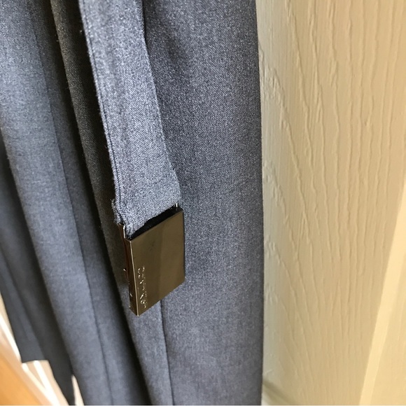 Calvin Klein dress size 4 gray zips in back lined. Belt - Picture 5 of 7